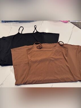 Simple Spaghetti Strap dress- Black & Brown